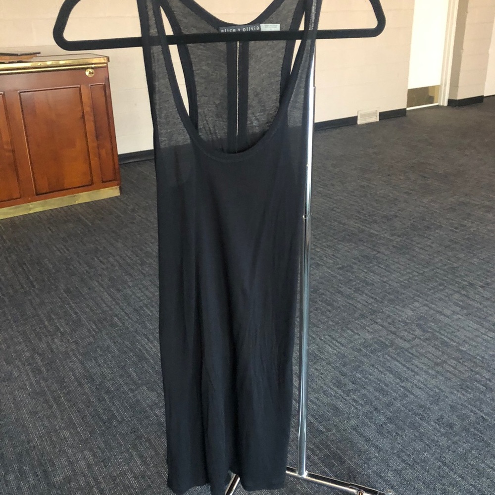 Alice & Olivia sheer long tank